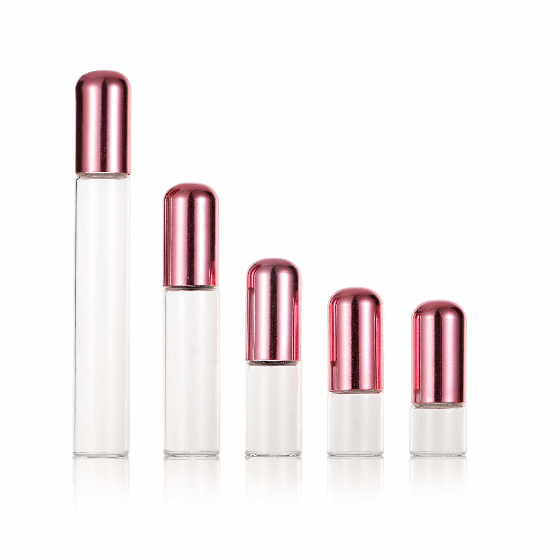

1ML-10ML Transparent Rollerball Bottles with Rose Gold Cap for Essential Oils 1ml