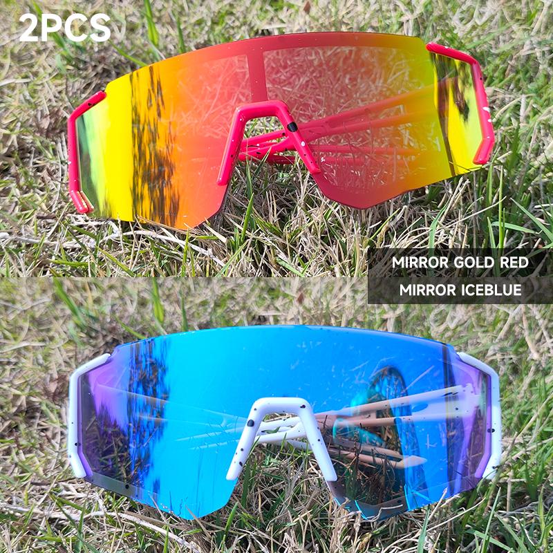 1PCS 2PCS Kids Sunglasses UV400 Protection for Boys Girls 6-12 Years Old Outdoor Riding Glasses Mirror Lens