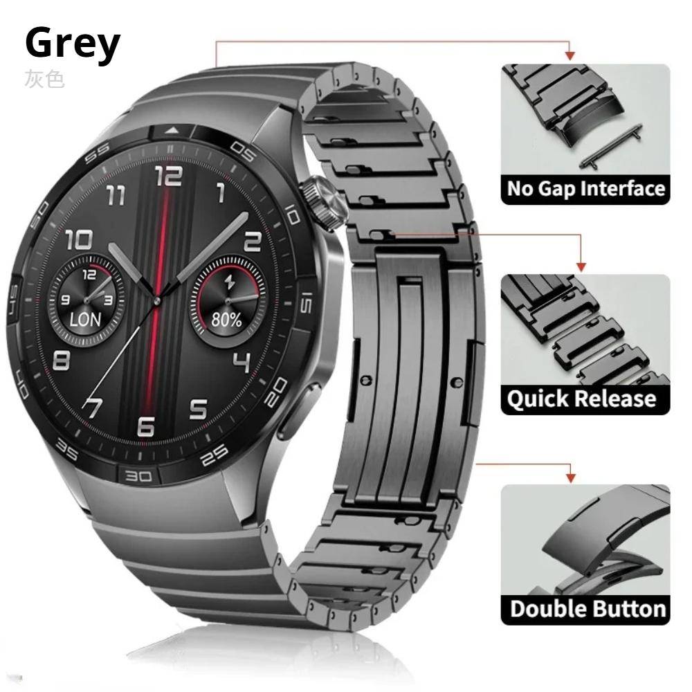 Oryginalny Metalowy Pasek Tytanowy Bez Szpar Dla Huawei Watch GT6 Pro 46mm Luksusowa Bransoleta Dla Huawei Watch GT 6 46mm Specjalistyczny Pasek Zegarkowy Z Szybkim Zapięciem