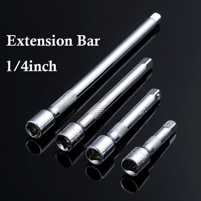 Adjustment Tools Wrench Long Shaft Drive Ratchet Socket 1/4" Shank Improved Extender Extension Bar