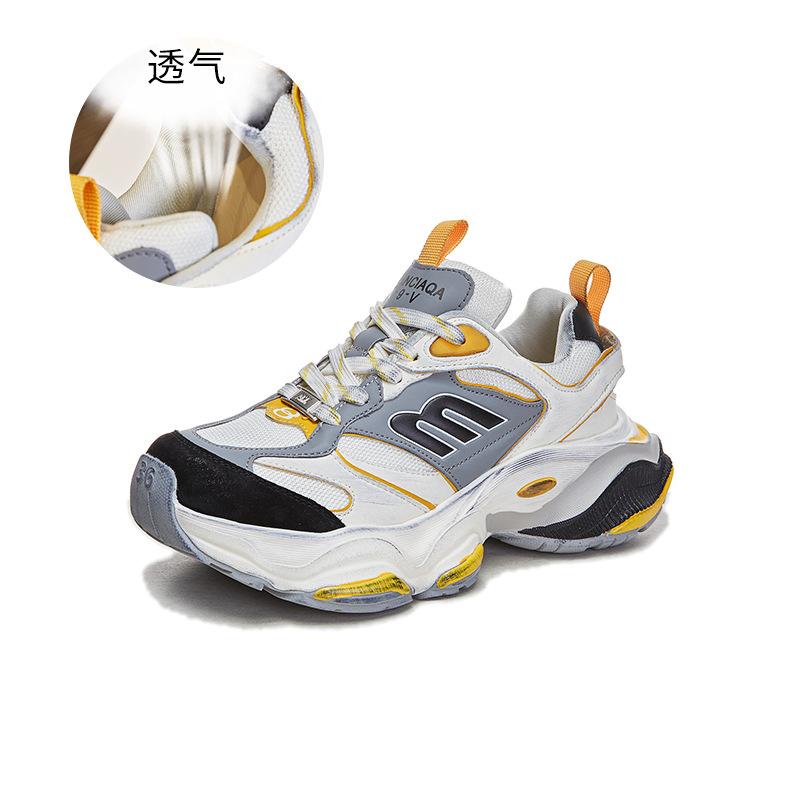 New Dad Shoes Women's 2025 Spring Thick-soled Heightening Sports Shoes Women's Casual Versatile Shoes Women's Breathable Women's Shoes