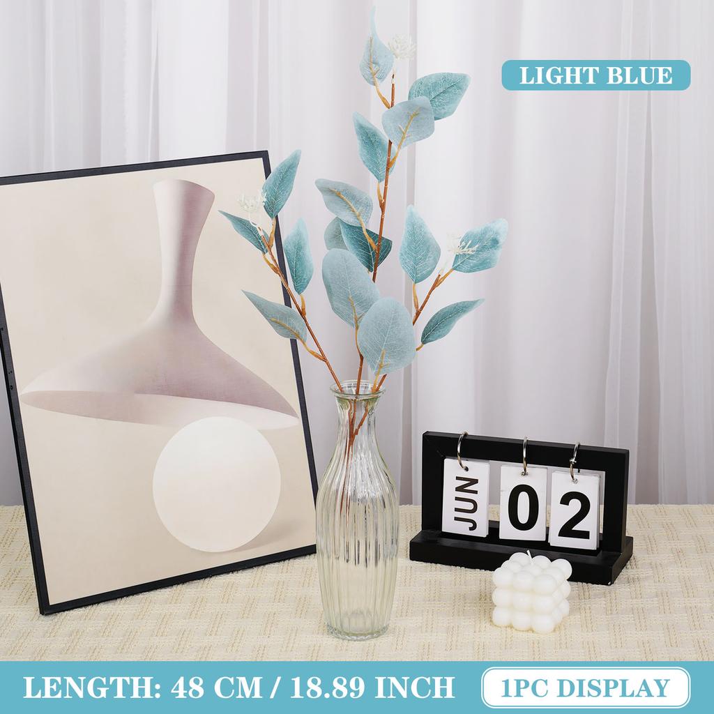 1PC Artificial Eucalyptus Leaves Simulation Plant Garden Home Wedding Desktop Party Decoration