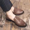 Fashion New Men Fashion Gentleman Business Leather Shoes Male All Match Dress Wedding Homecoming Footwear Lightweight Hairstylist Shoes