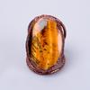 Tiger Eye Stone Eternity Electroformed Sacral Chakra Sisters Gift Ring Copper V-68