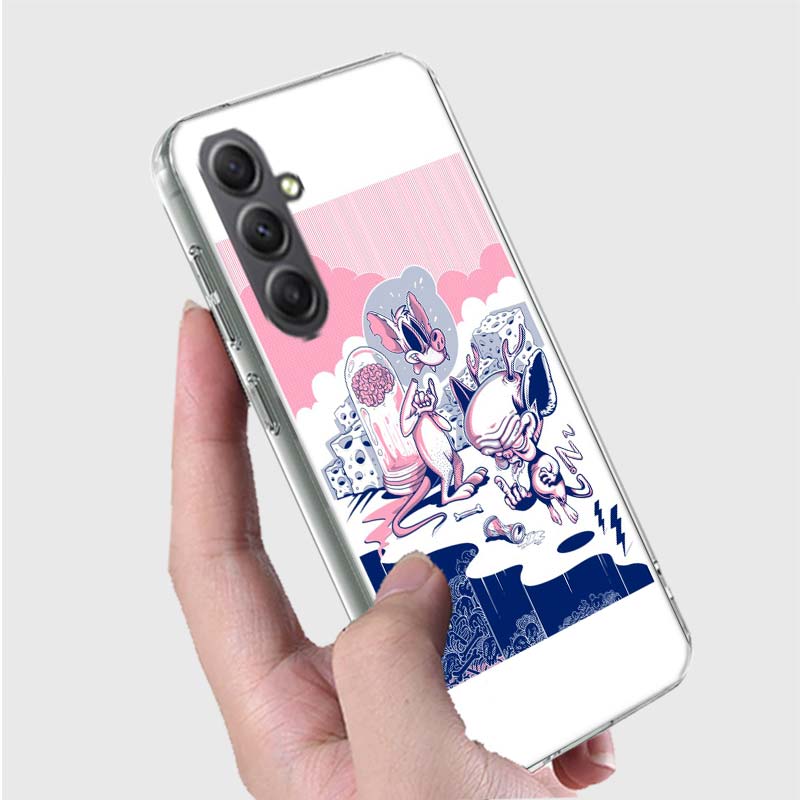 Pinky Anime and the Brain Case For Phone Samsung Galaxy A12 A22 A32 A52 A52S A13 A23 A33 A53 A14 A24 A34 A54 5G A73 A42 A9 A8 A7