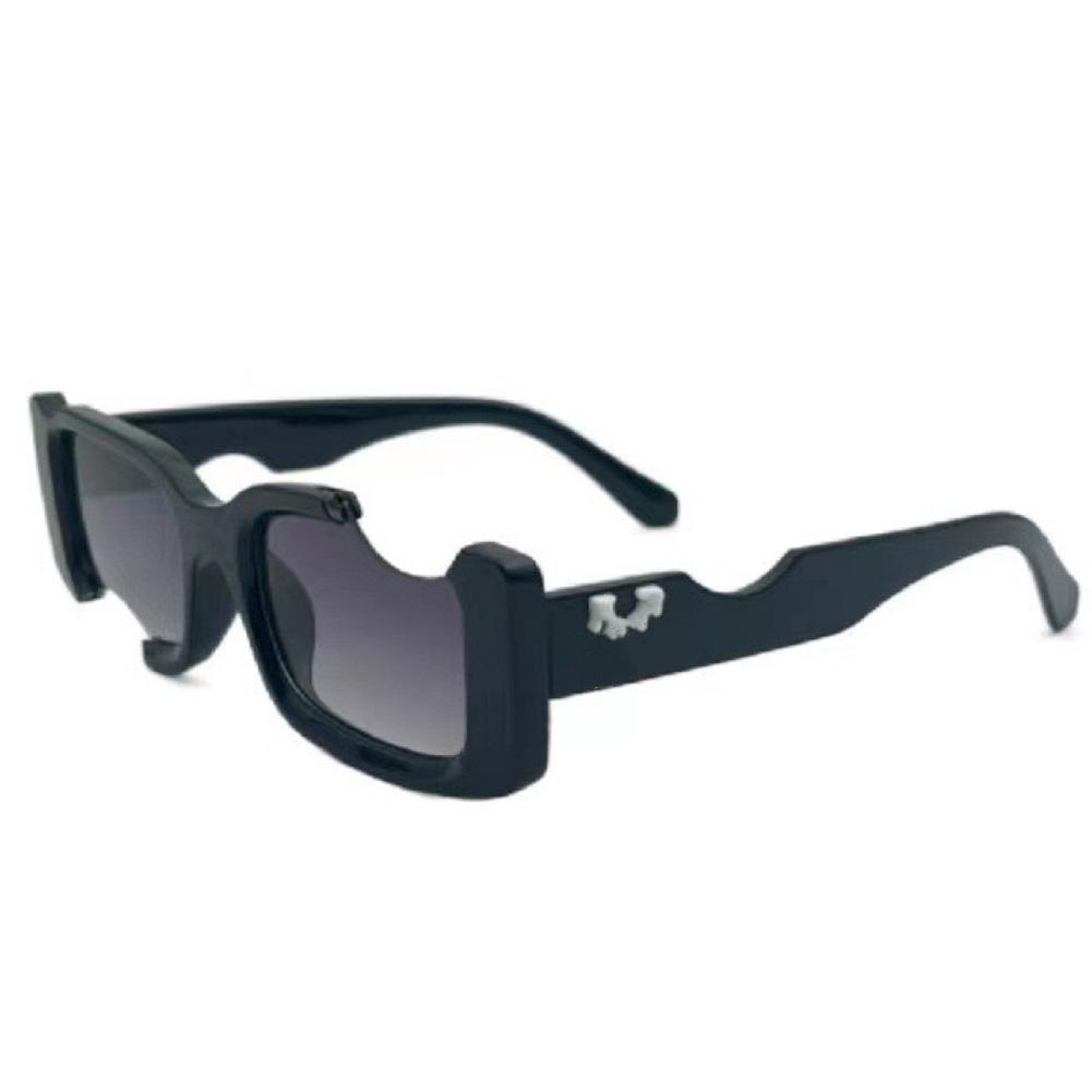 1Pcs Retro Broken Frame Sunglasses Unisex Luxury Sun Glasses Men Fashion Rectangle Jelly Sunglasses with Metal Hinges UV400