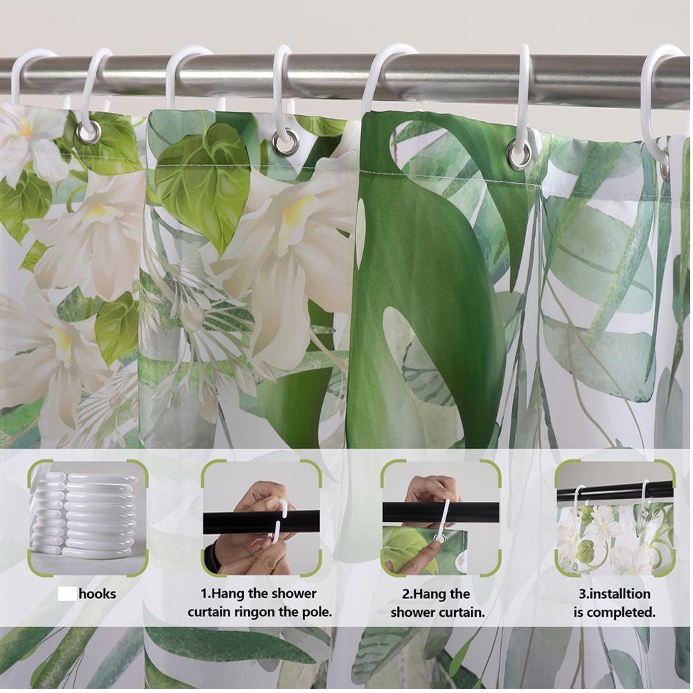 Country Retro Style, Wood Grain House Pattern Shower Curtain Waterproof Polyester Bathroom Curtain Bath Screen Decor For Bathtub