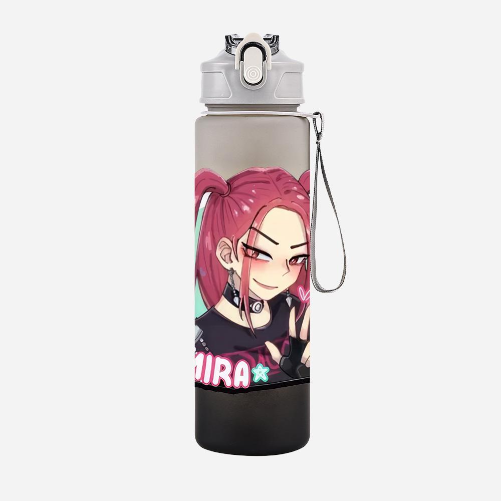 750Ml Water Bottler Cartoon K-Pop Demon Hunters Printed Character Water Cup Large Capacity Outdoor Portable Rope Drinking Bottle for Boy Girl Gift