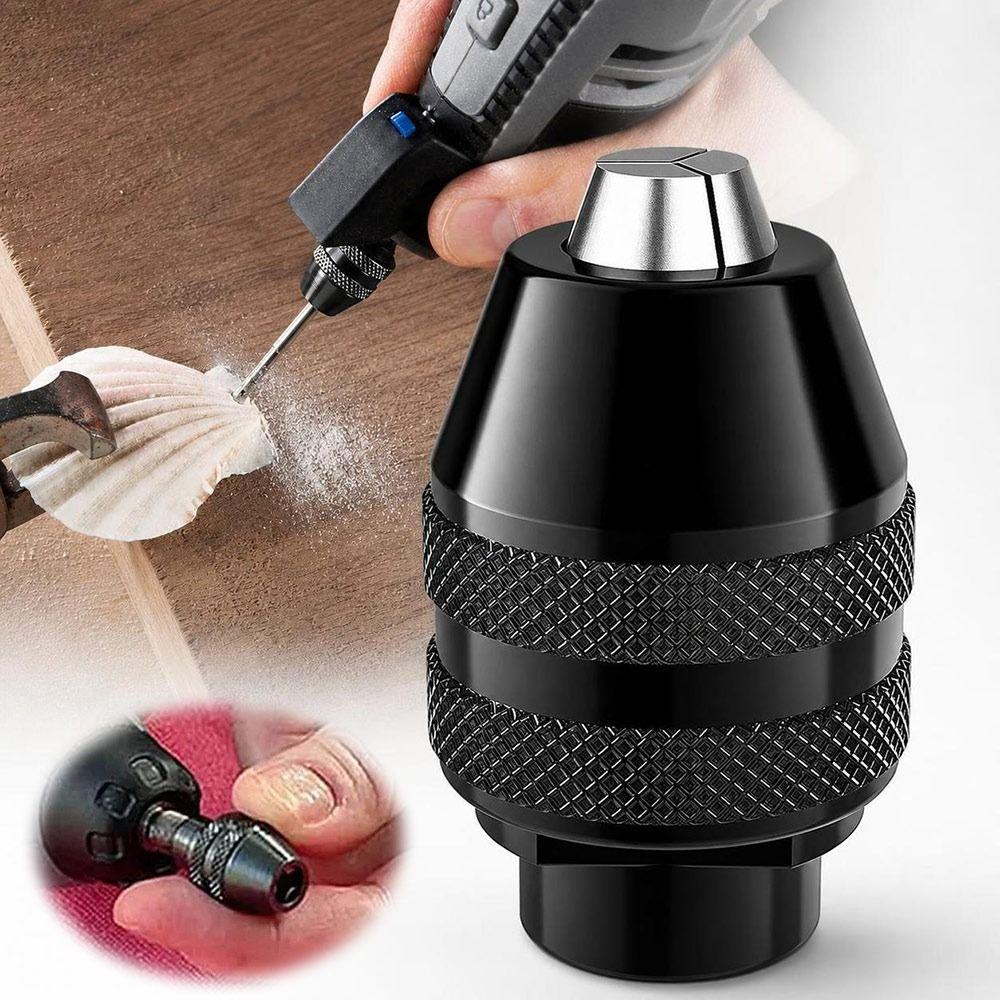 Alloy Keyless Drill Chuck Rotary Tool Accessories for Engraving Carving Polishing and Woodworking