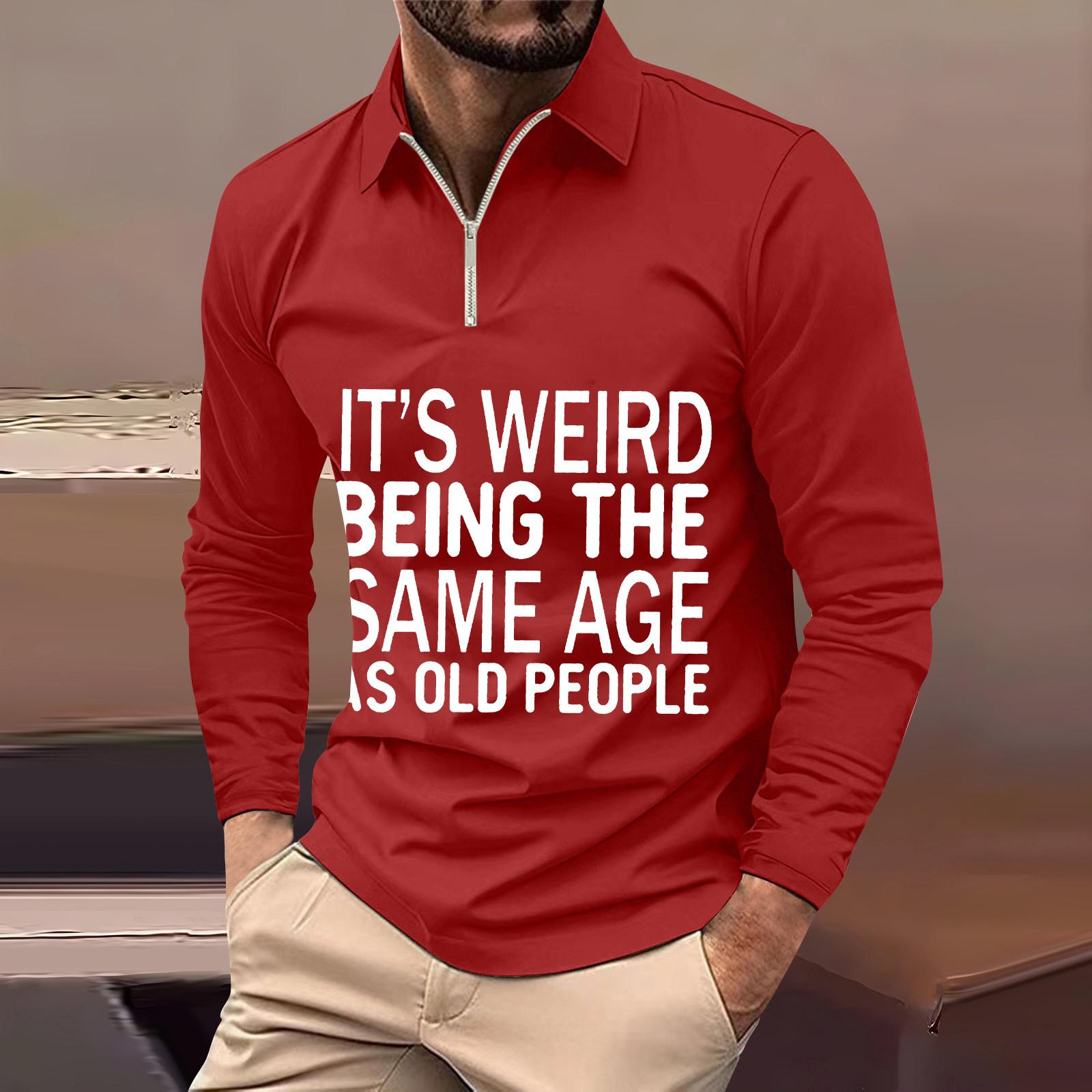 

Мужская рубашка для гольфа, повседневная спортивная, с V-образным вырезом, ребристый воротник, с длинным рукавом, модная, повседневная, однотонная, однотонная, весна-лето, стандартная посадка M красный