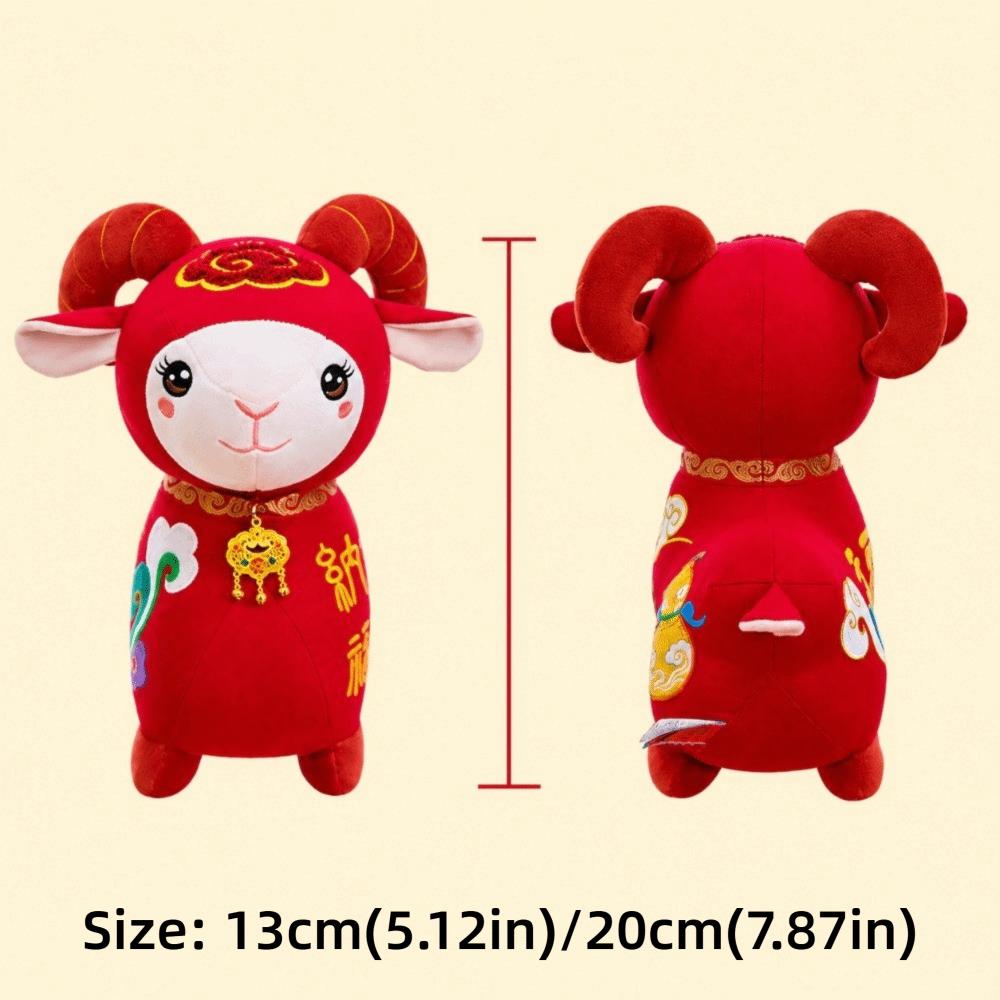 13/20cm Plush Mascot Doll Soft Goat Plush Doll Festival Zodiac Sheep Plush Doll New Year Decor