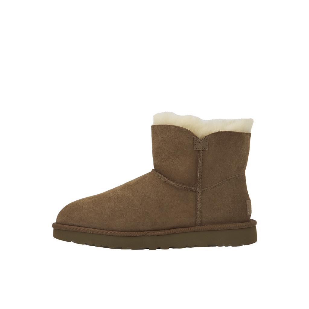 UGG Bottines Mini Bailey Button 2 Châtaigne Femme Baskets Marron 1016422-CHE