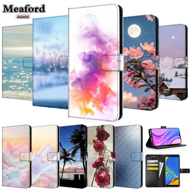 For Samsung A16 Magnetic Wallet Shell Relief Capa Leather Case Protector Book Flip Cover Galaxy A06 A56 A26 A36 A 16 06 56 36 26