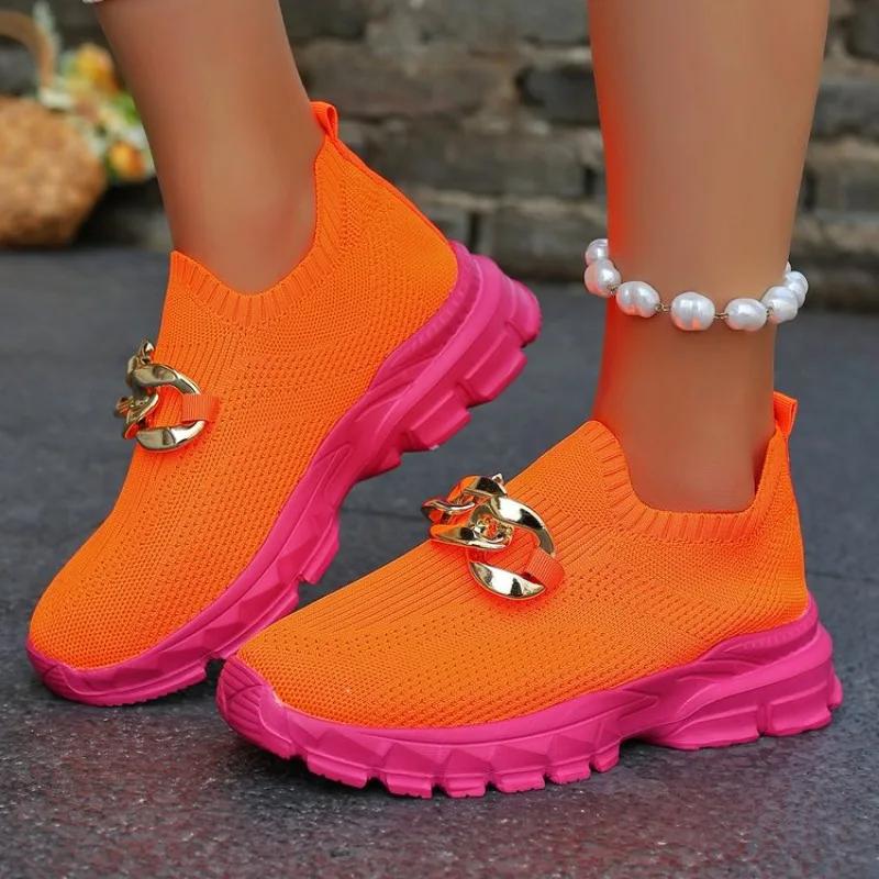 Fashion 2025 Women Sneakers Fashion Breathable Trainers Comfortable Sneakers Women Mesh Fabric Lace Up Shoes for Women Zapatos De Mujer