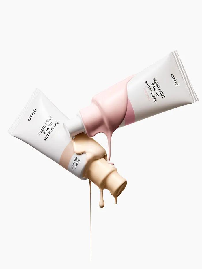 Athe Vegan Relief Tone-Up Sun Essence 50ml SPF50+ PA++++ light pink