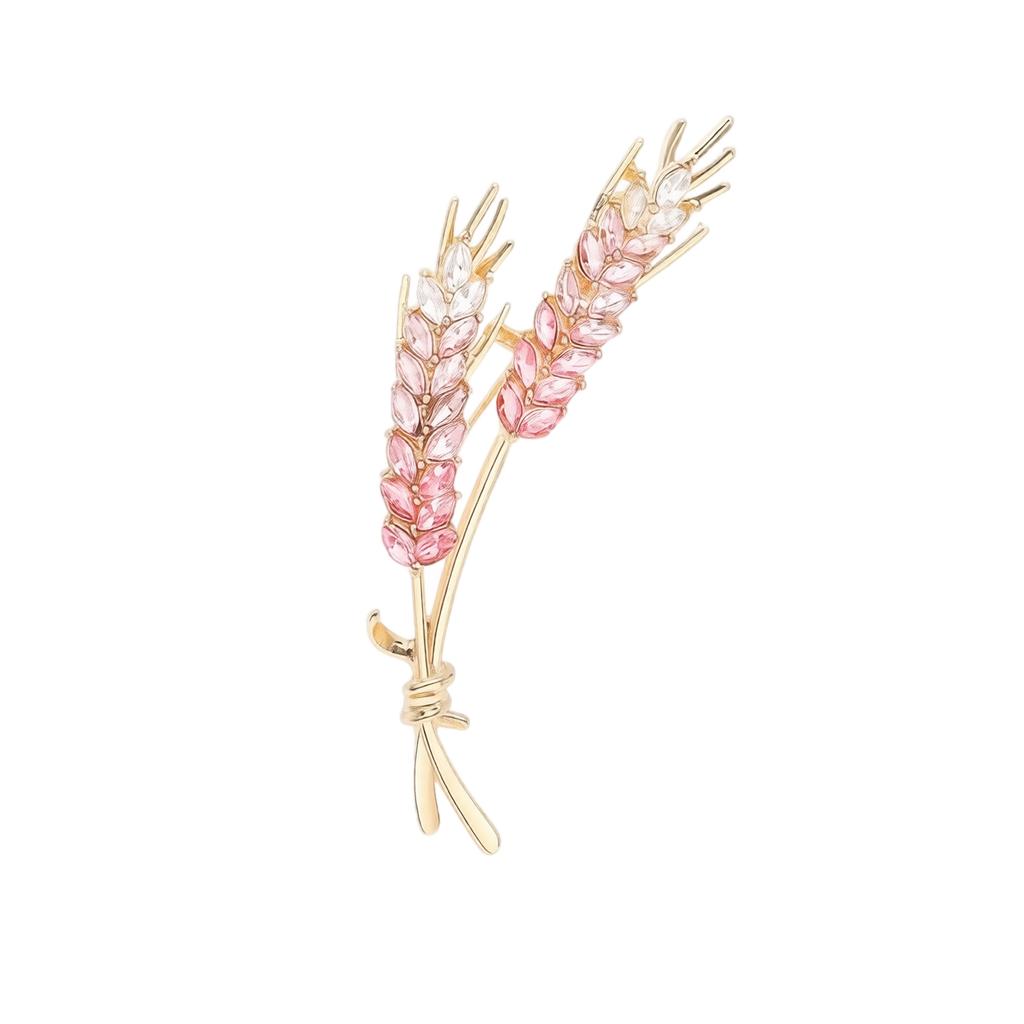 Elegant Wheat Spike Brooch Pin for Women Suit Lapel Decoration Coat Accessory Fine Metal Alloy Craftsmanship