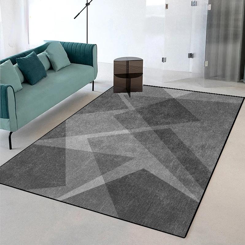 Nordische Geometrische Teppiche Große Fläche Rutschfeste Waschbare Teppiche für Wohnzimmer Schlafzimmer Weiche Lounge Heimdeko Matte