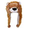 [NazyJnn] Plush Animal Hat for Halloween, Perfect for Kids and Adults, Cute with Ears, Cosplay, Winter Gear, Funny Gift, Lion