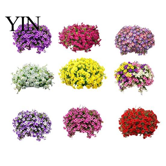 Fiori Artificiali da Giardino Resistenti ai Raggi UV Petunie, Fiori Finti da Esterno per Patio Portico Vasi Appesi, Piante Realistiche Decorazione Interna