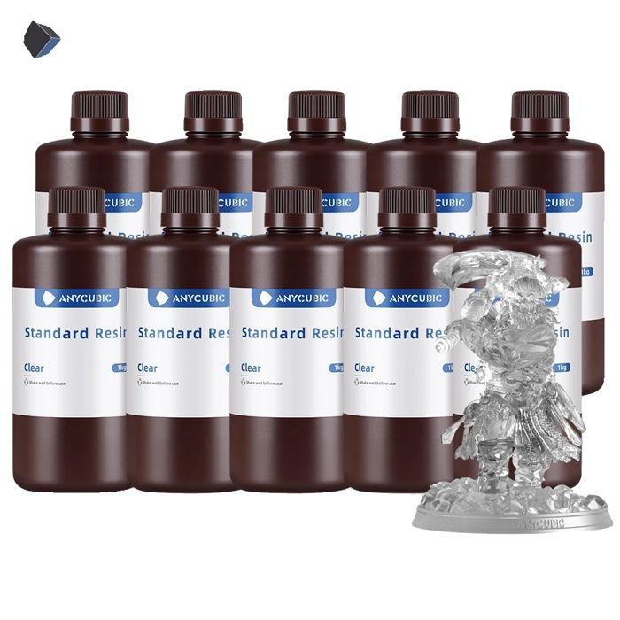 Anycubic 405nm Żywica UV, Pojemność 10KG, Kompatybilna z Drukarkami LCD, 10KG Przezroczysta