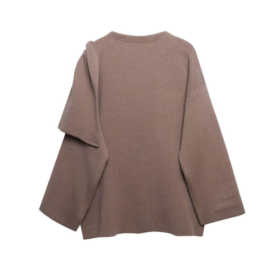 Autumn 2025 European-Style Women's Cloak Knit Sweater 6887