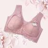 Plus Size Lace Front Closure Wirefree Women S Vest Style Bra