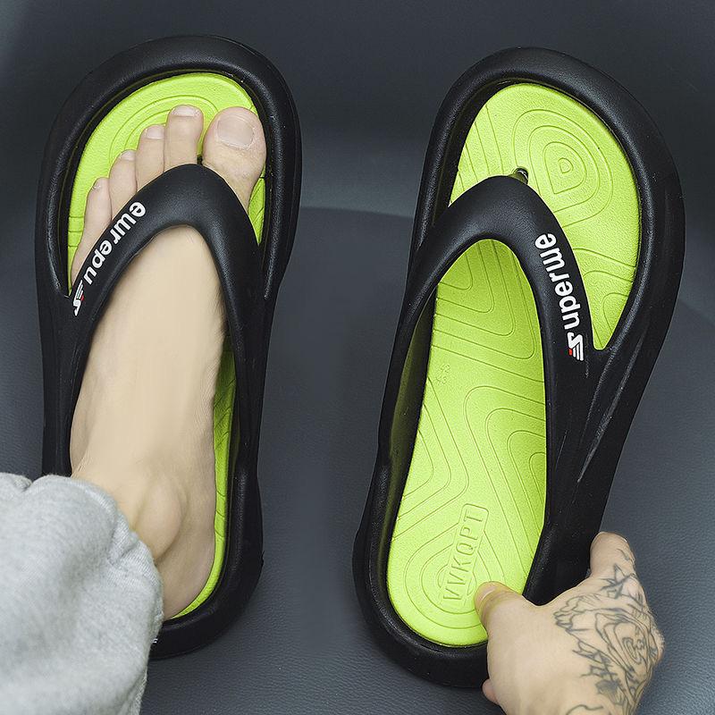 Wholesale Large Size Stepping Touching Character slippers Men EVA Beach Shoes Soft Soles Raised Height External Wearing Sandals
