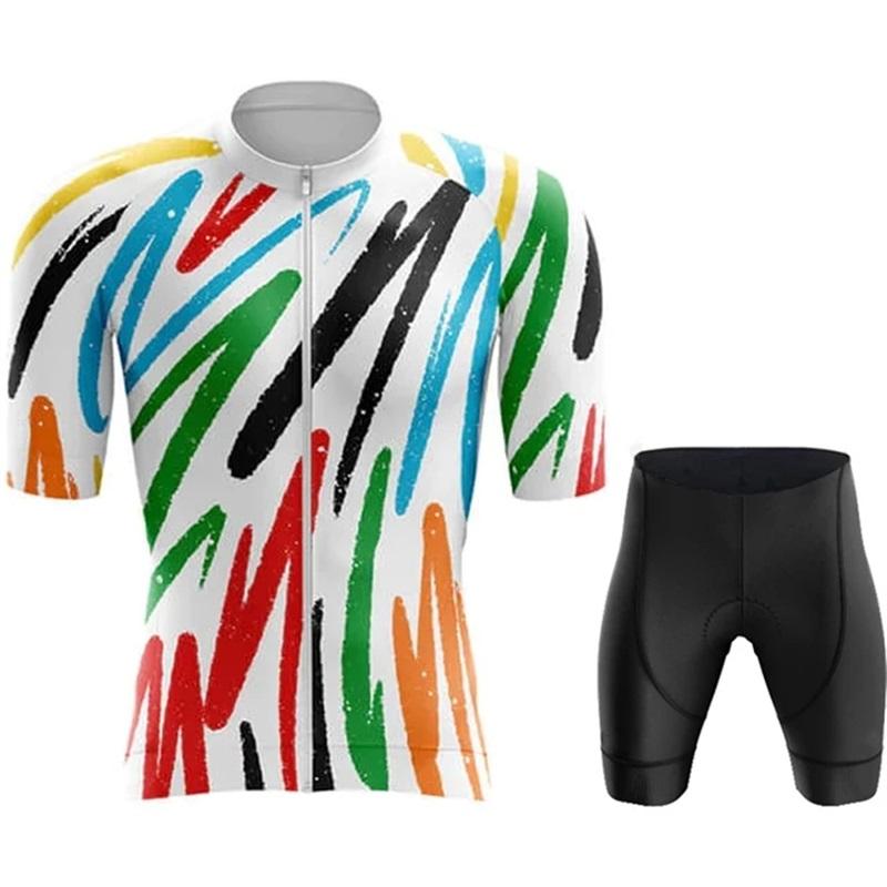 

2026 Team Men Summer Short Sleeve Cycling Jersey Set MTB Maillot Ropa Ciclismo Bicycle Wear Breathable Cycling Clothing S