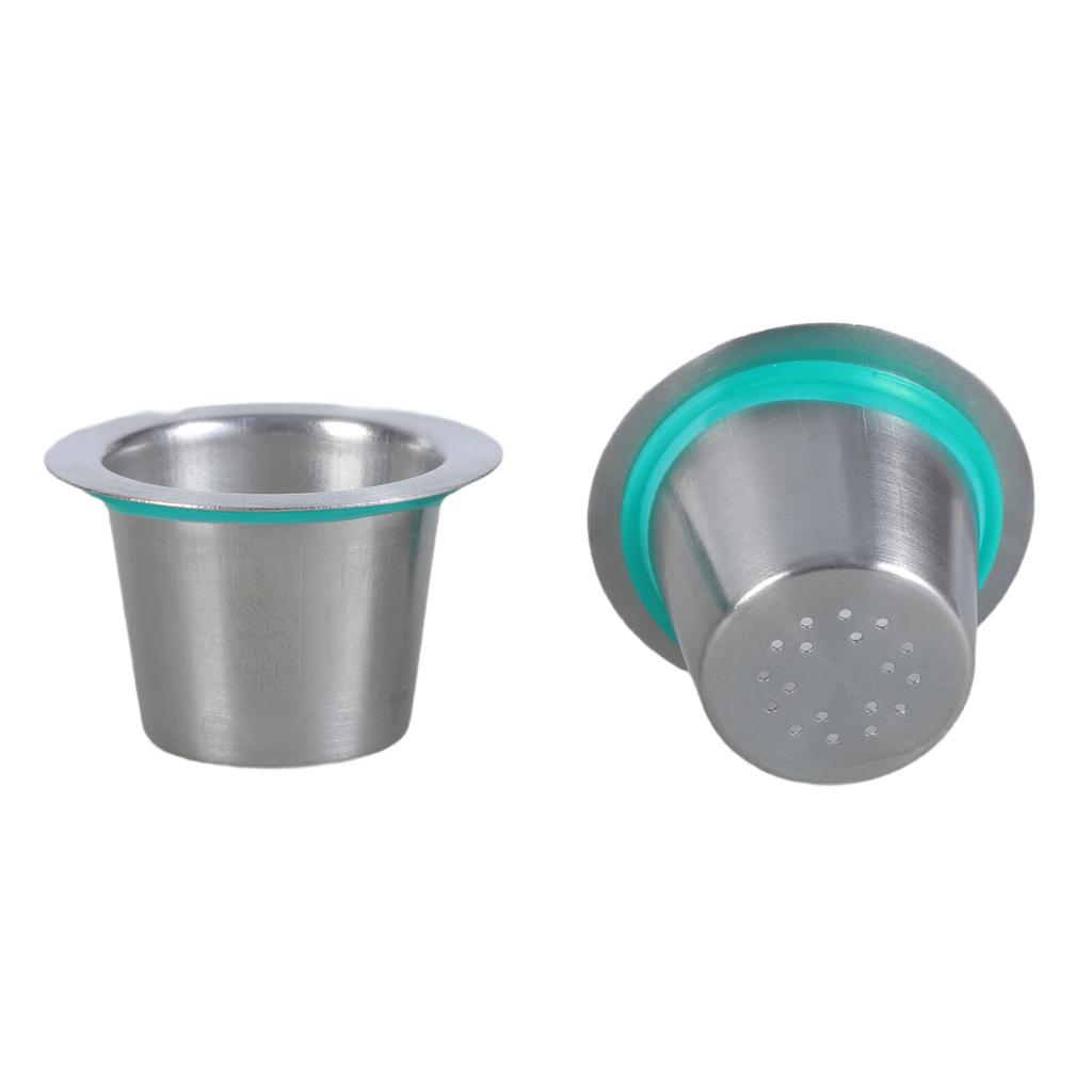 Refillable Coffee Capsule with Tamper and Spoon Coffee Pods Stainless Steel Cup Metal Reusable Coffee Capsules Filter