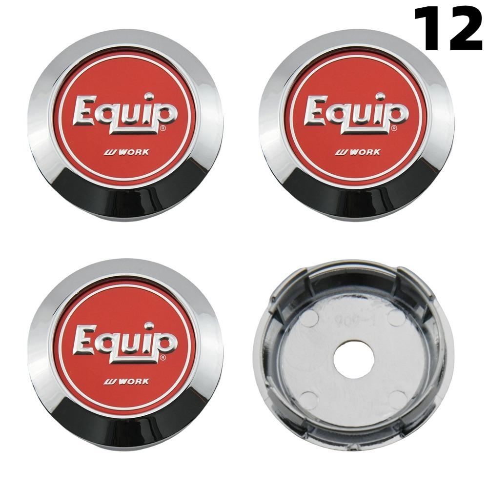 4PCS 64MM OD / 60MM ID Cap For Rims WORK EMOTION EQUIP MEISTER VS Emblem Wheel Center Cap Sport Car Logo Wheel Cover Hub caps