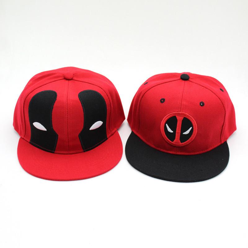 Adjustable Baseball Deadpool Cap Flat Brim Hat Accessory Decorations