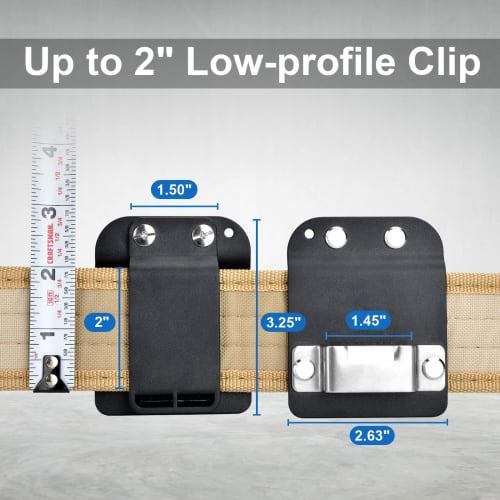 Healvaluefit Tape Catcher Belt Tape Measure Holder, Discreet Tape Measure Belt Clip, Fits Tool Belts and Tape Accessories Up To 2 Inches