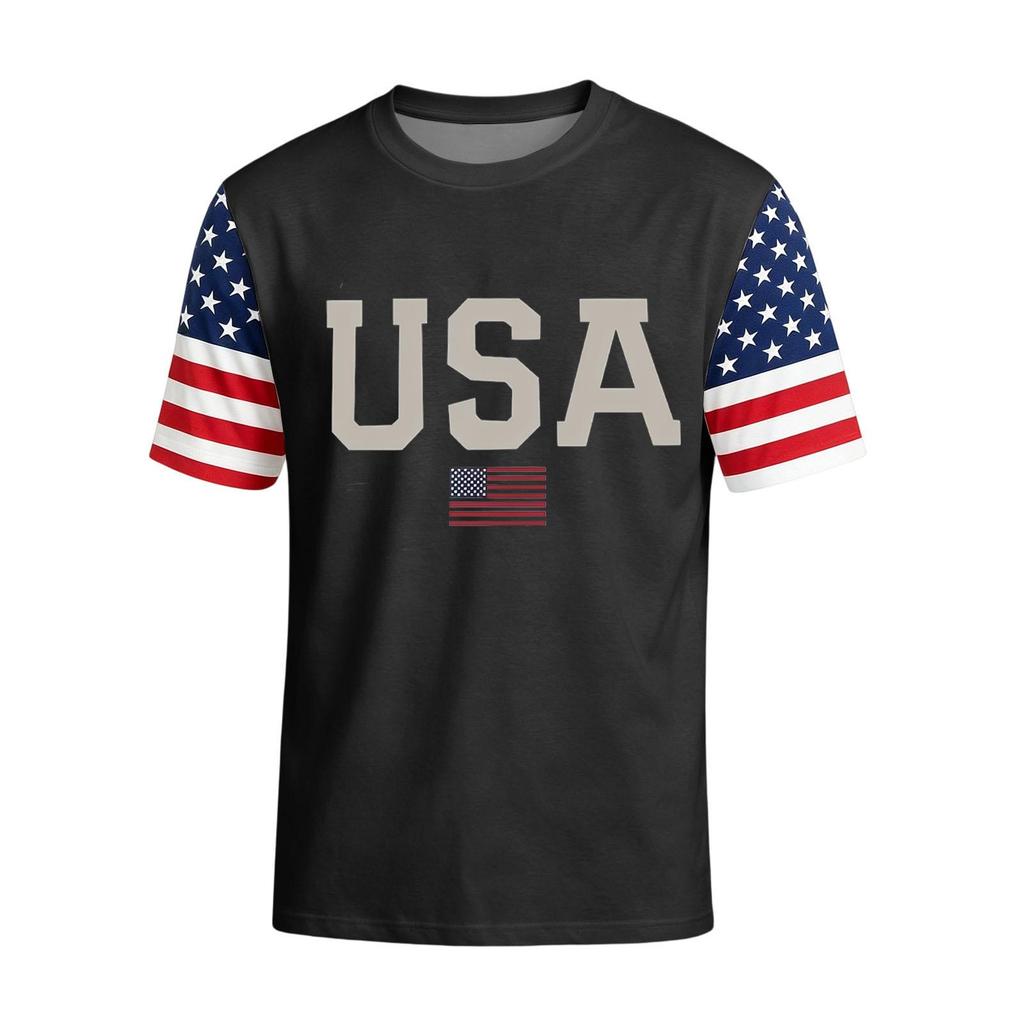 Camiseta casual para hombre con cuello redondo, ligera, transpirable y de manga corta