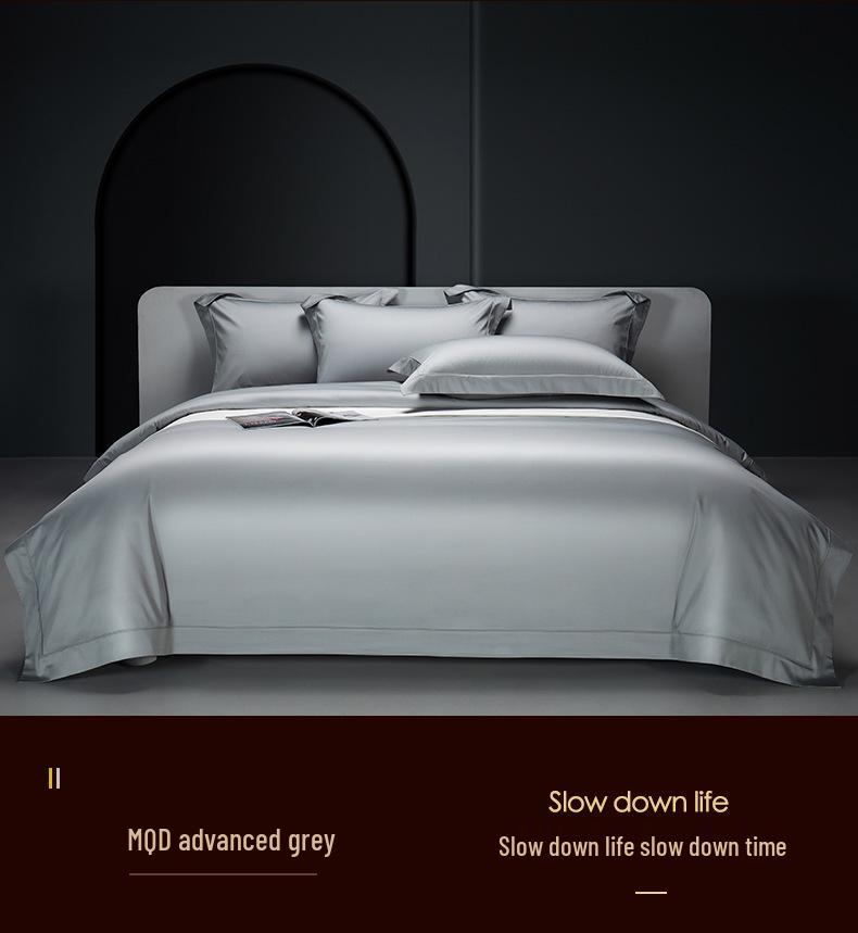 2025 High-End Long-Staple Cotton 160 Bed Sheet 4-Piece Set - Pure Cotton Duvet Cover & Fitted Sheet