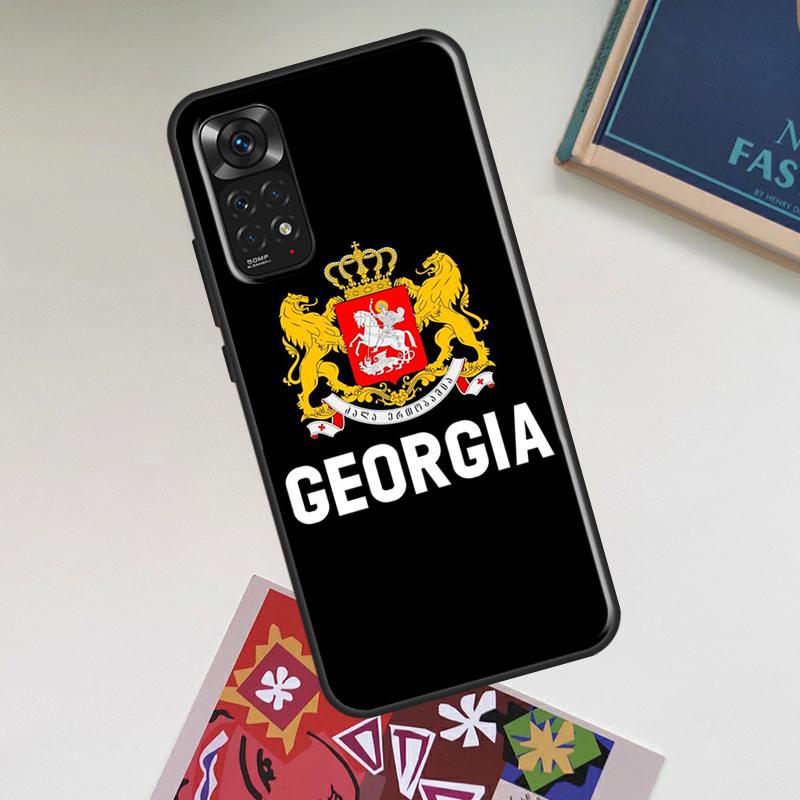 Georgia Flag Case For Xiaomi Redmi Note 12 Pro Plus 8 9 10 11 Pro 8T 9S 10S 11S 12S 9C 10A 10C 12C Cover