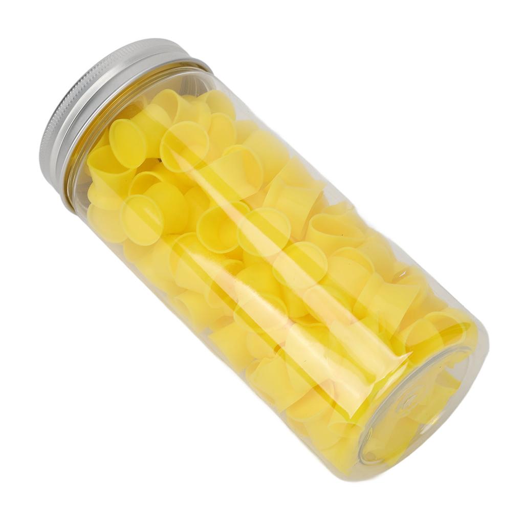 100PCS Disposable Silicone Pigment Cup Large Eyebrow Eyeliner Lip Color Pigment Cups with Storage
