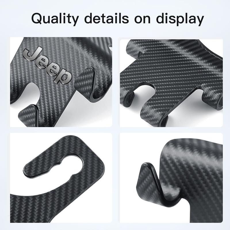 Car Rear Seat Hook Phone Holder Hanger Hooks Accessories For Jeep Grand i Cherokee Wrangler JK Gladiator Compass Renegade Patriot