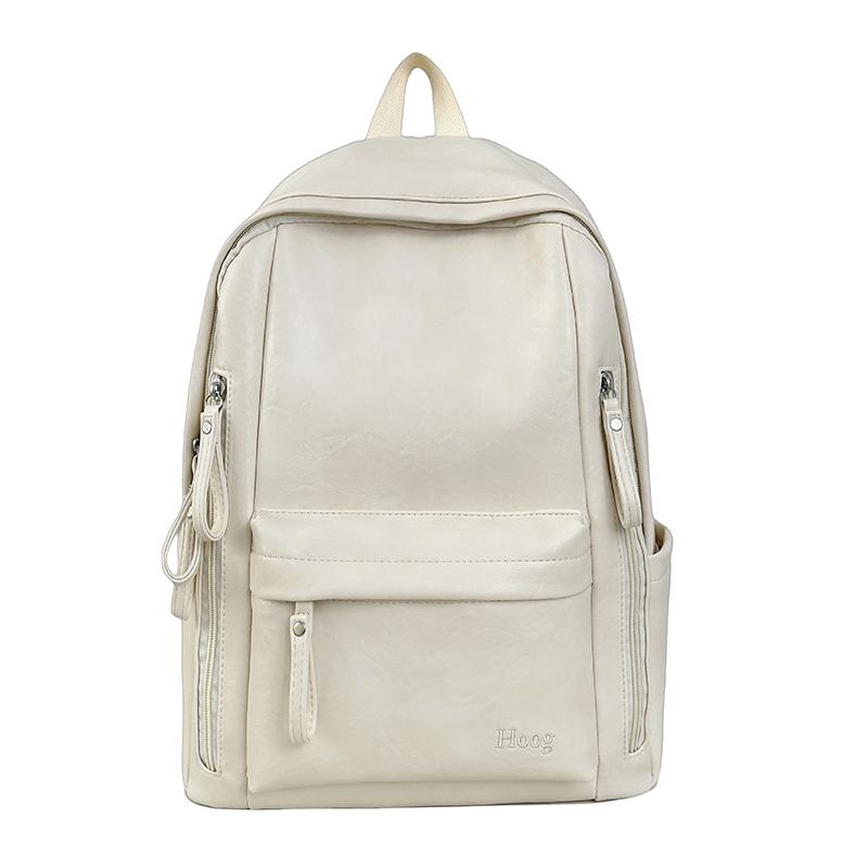 Modny Plecak ze Skóry PU Minimalistyczny Styl Casualowy Plecak dla Kobiet Lekki z Idealny do Codziennej Pracy Szkoły i Streetwear Bez Wisiorka
