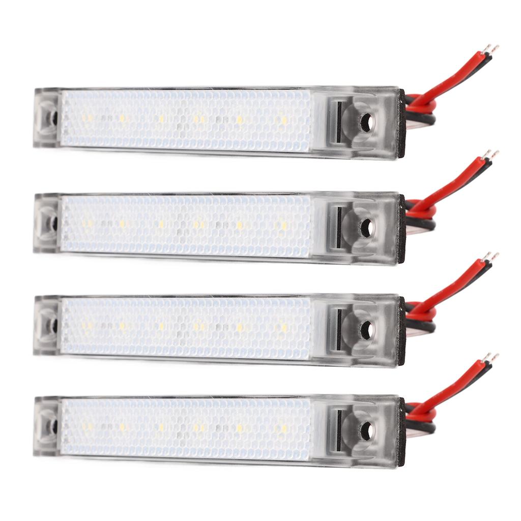 4Pcs 6LED Side Marker Indicator Light 12V Navigation Light Strip for Yacht Kayak Boat Trailer Camper Bus RV