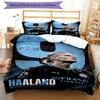 3pcs Manchester City Bedding Set Duvet Cover Closure Includes 1 Duvet Cover & 2 Pillowcases, Soft and Comfortable for All Seasons.