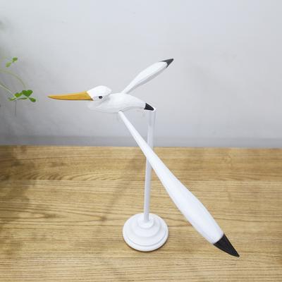 Sturdy Wooden Balance Seagull Ornament for Desk Home Decor Present for Friends