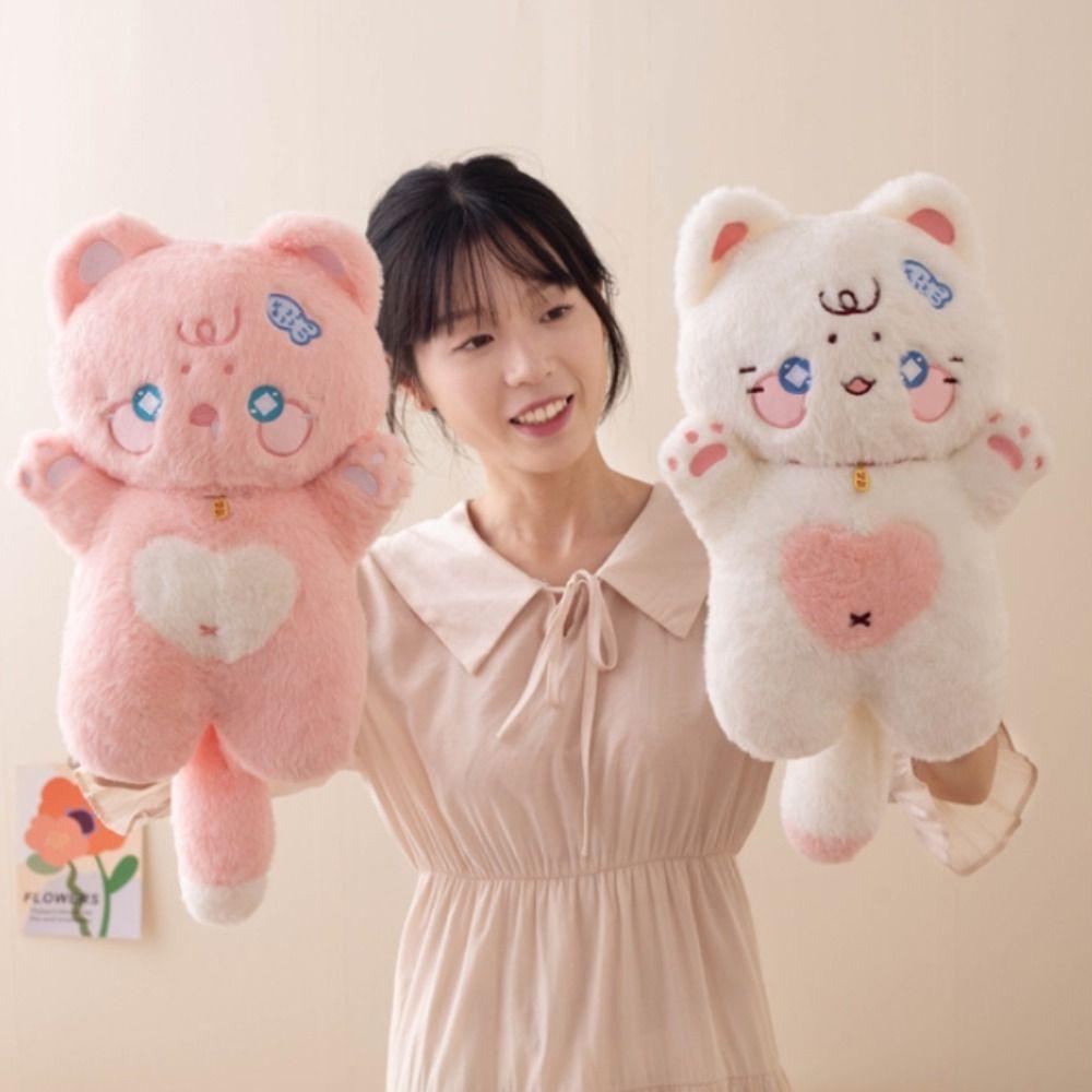 PP Cotton Cute Cat Plush Toys Attract Wealth Black Cat Plush Doll  Children Girl