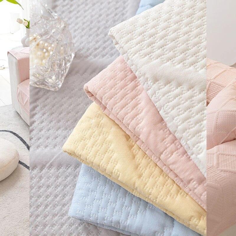 Cotton Sofa Covers Embroidered Sofa Cover Towel Universal Living Room Sofa Cushion Non-Slip Sofa Back Cushion Armrests Cover