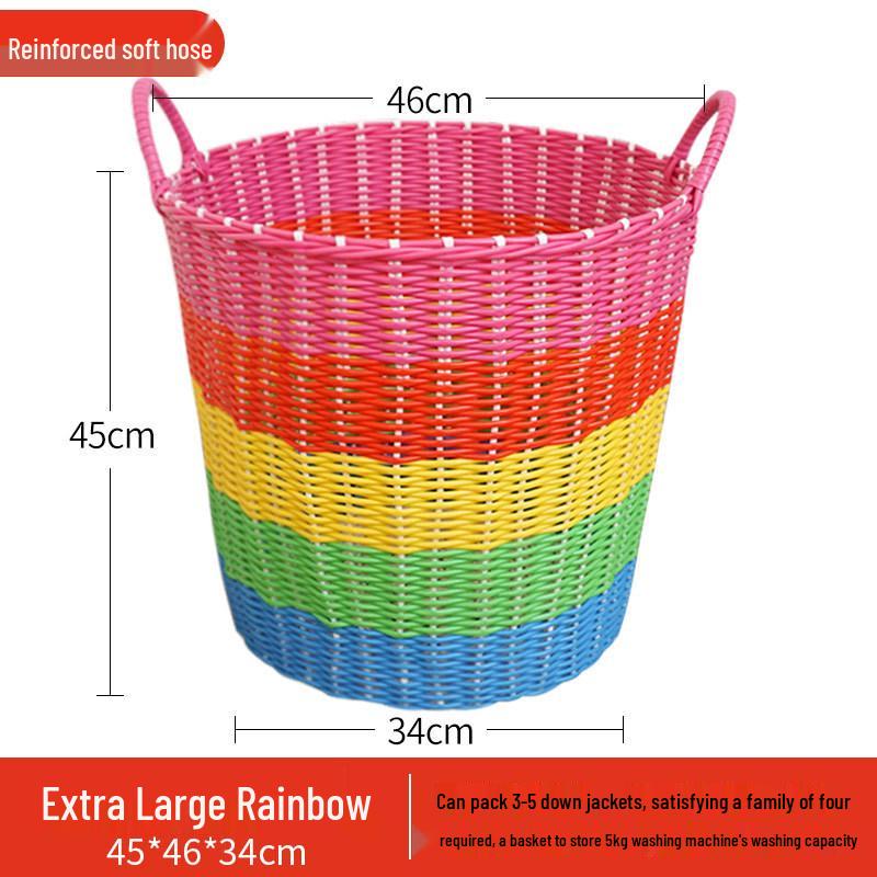 Lux Woven Rattan Laundry Basket - Elegant Clothes Storage Solution