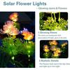 30W LED Solar Flower Lights Glowing Flowers Lamp Stems Outdoor Solar Garden Lights Waterproof for Outside Yard Patio Home Decoration