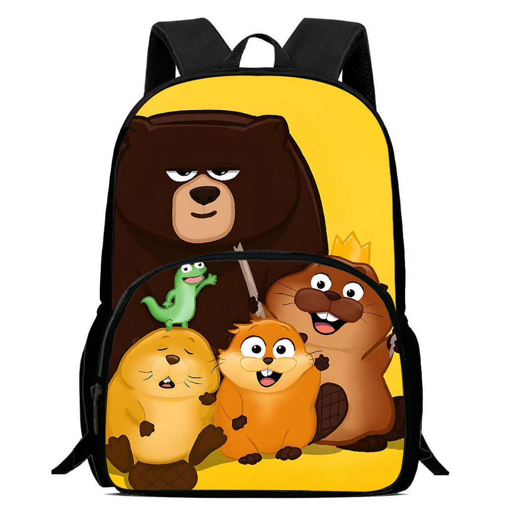 Cartoon Hoppers Beaver Backpack For Kids With Oxford Cloth Durable Material For School Travel