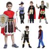 Roman Warrior Costume Kids Halloween Party Cosplay Outfit Set Neutral Unisex Stage Performance