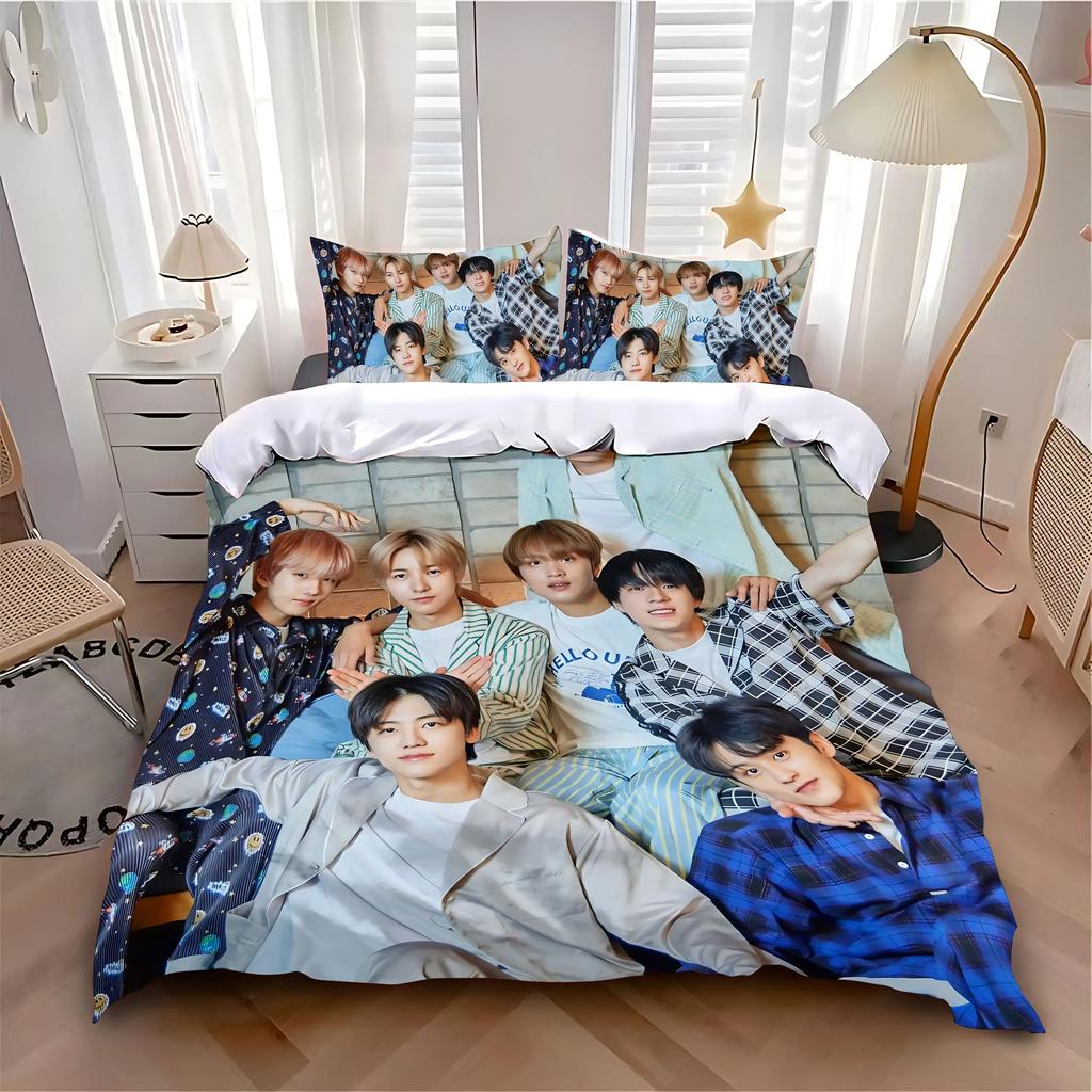 Duvet Cover Pillowcase Bedding Set Hot N-NCTS K-POP D-DREAMS Adult Boy Girl Bedroom Decoration Children Single Double Large Size