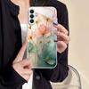 Blumenmuster galvanisierte Glas-Handyhülle geeignet für Samsung Galaxy S26 S25 S24 S23 S22 S20 S11S10 FE Ultra Plus sturzsicher
