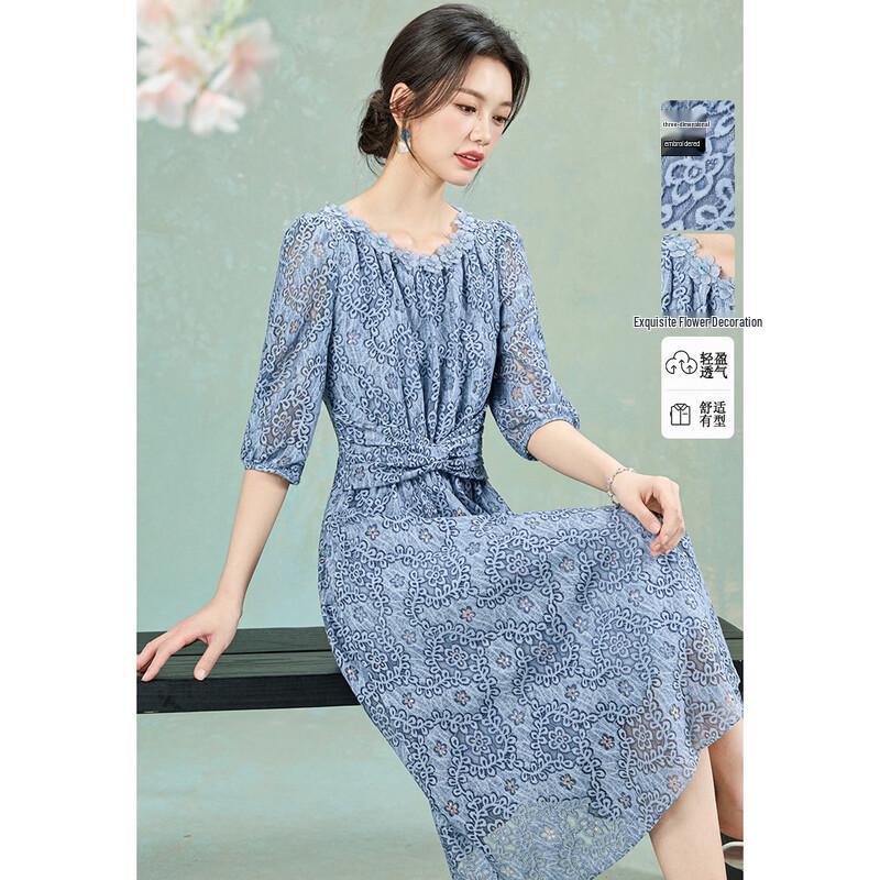 Meilanni French Floral Summer Midi Dress 4XL